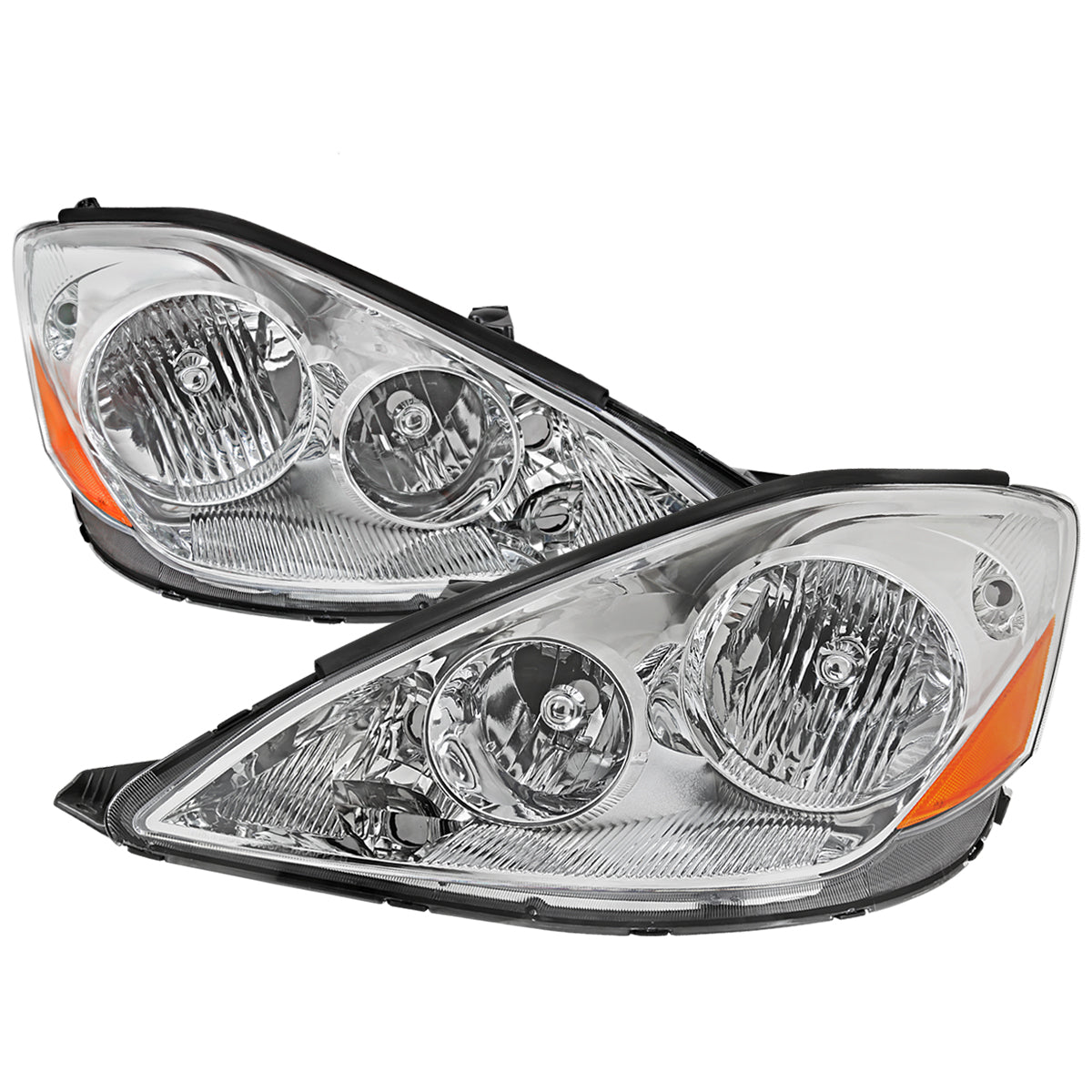 Spec-D 06-10 Sienna Headlights OEM Style Amber Reflector Chrome