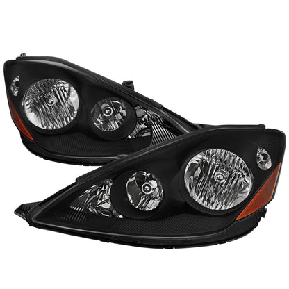 Spec-D 06-10 Sienna Headlights OEM Style w/ Amber Reflector Black
