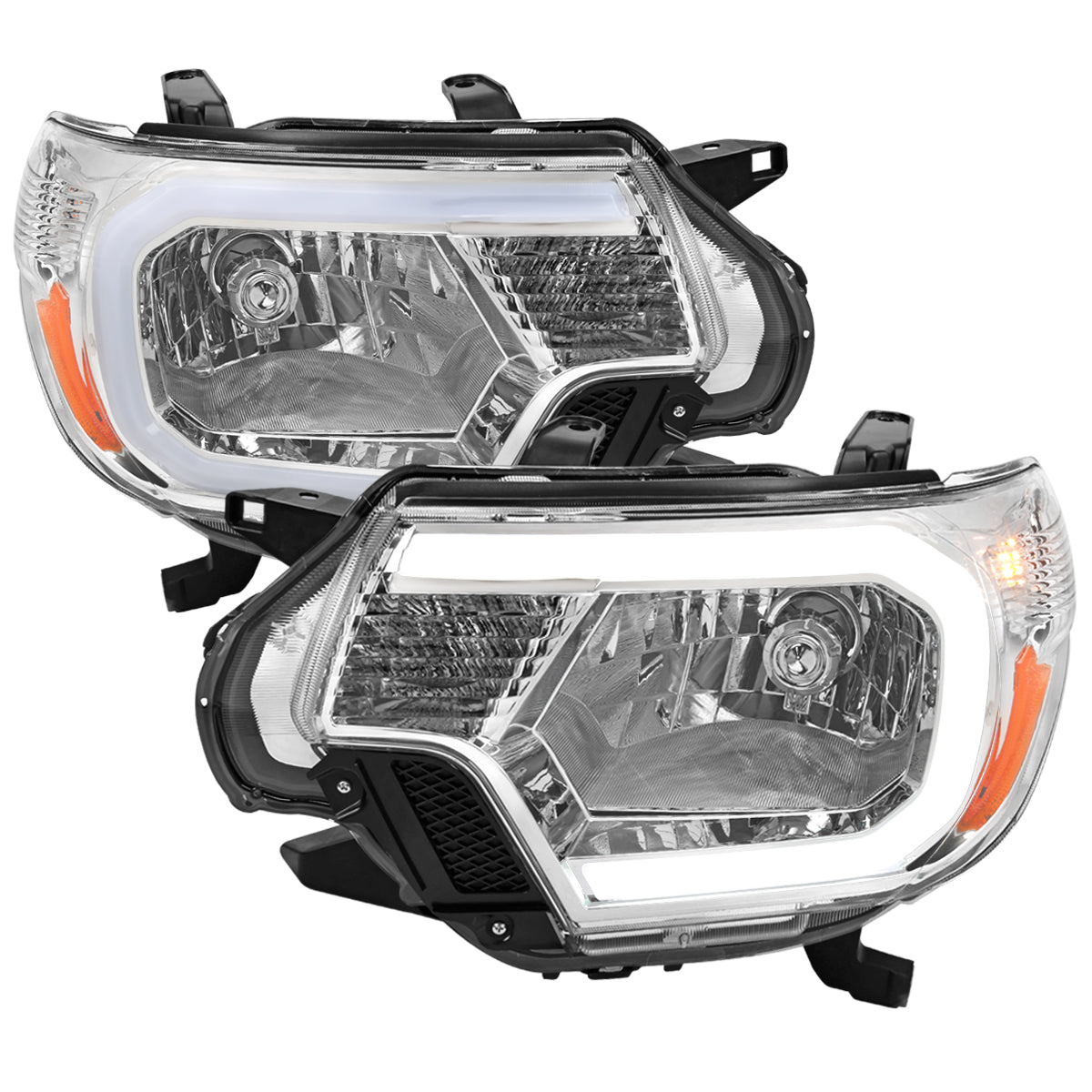 Spec-D 12-15 Tacoma Bar OEM Style with Headlights Chrome