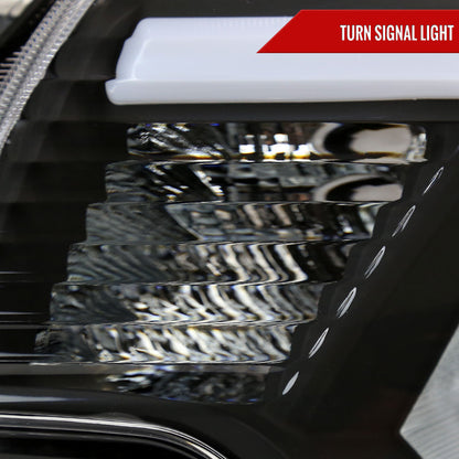 Spec-D 12-15 Tacoma Bar OE Style with Amber Reflector Headlights Black