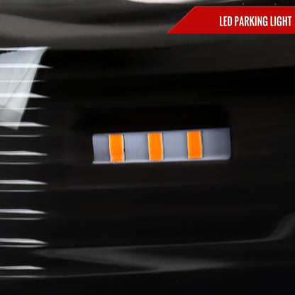 Spec-D 12-15 Tacoma Bar OE Style with Amber Reflector Headlights Black