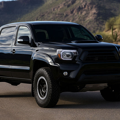 Spec-D 12-15 Tacoma Bar OE Style with Amber Reflector Headlights Black