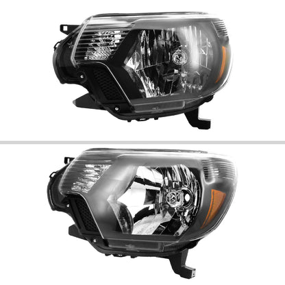 Spec-D 12-15 Tacoma Headlights OEM Style Amber Reflectors Black