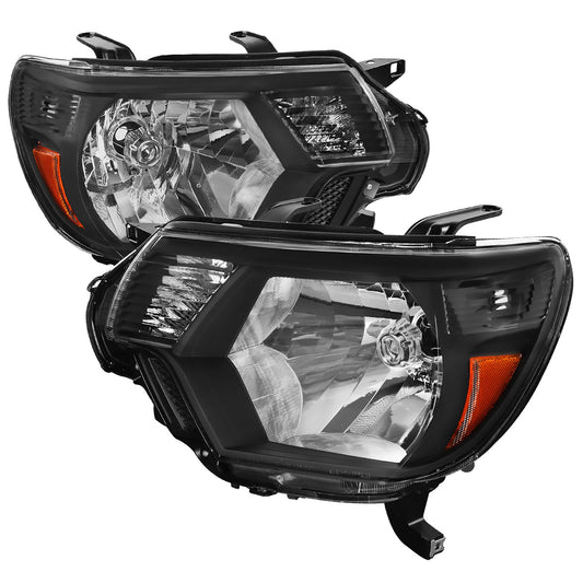 Spec-D 12-15 Tacoma Headlights OEM Style Amber Reflectors Black