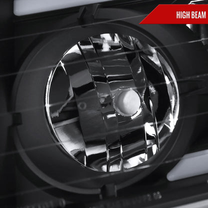 Spec-D 04-15 Nissan Titan/04-07 Armada Headlights LED Bar Black