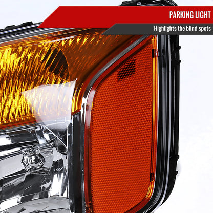 Spec-D 04-15 Nissan Titan 04-07 Armada Headlights Chrome/Clear Amber