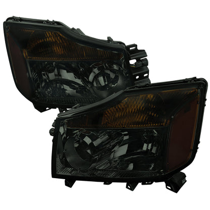 Spec-D 04-15 Nissan Titan 04-07 Armada Headlights Chrome/Smoked