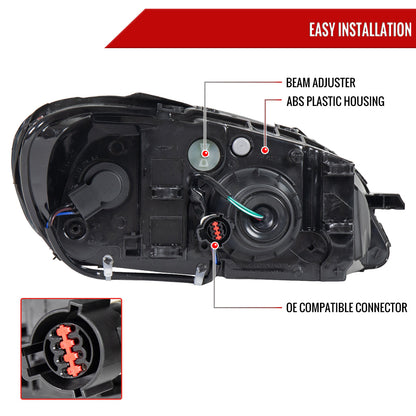 Spec-D 00-07 Ford Taurus OE Headlights Without Centennial - Black