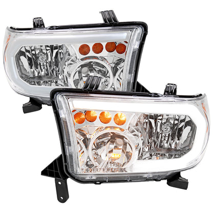 Spec-D 07-13 Tundra/08-17 Sequoia Headlights LED Tube OEM Style