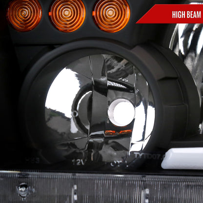 Spec-D 07-13 Tundra/08-17 Sequoia Headlights Retro Tube style Black