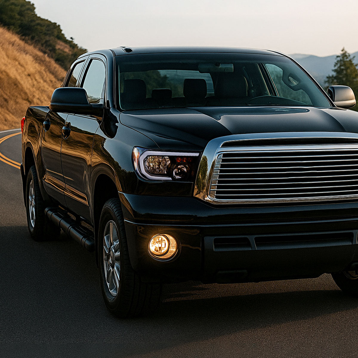 Spec-D 07-13 Tundra/08-17 Sequoia Headlights Retro Tube style Black