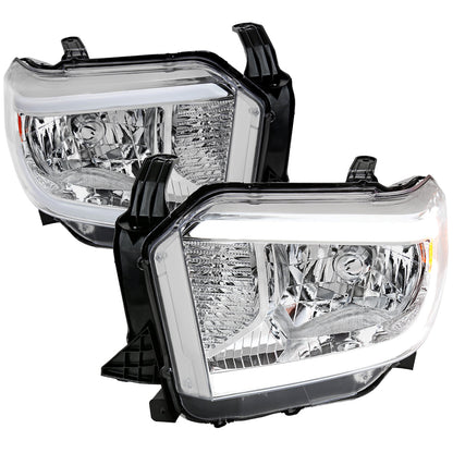 Spec-D 14-21 Tundra LED Bar Headlights OEM Style Chrome