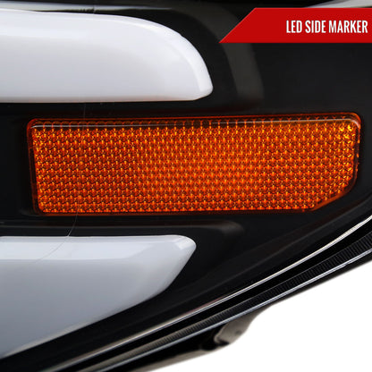 Spec-D 14-21 Tundra Headlights LED Bar OEM Style Black