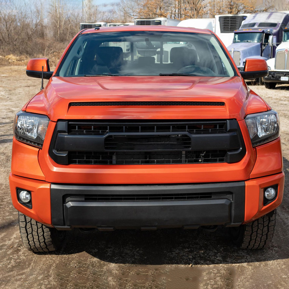 Spec-D 14-21 Tundra Headlights OEM Style Amber Reflectors Black