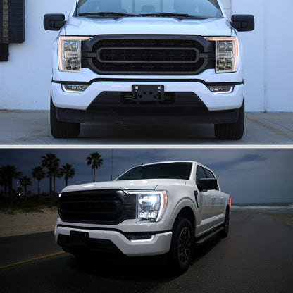 Spec-D 21-23 Ford F-150 OEM LED Headlights Full Sequential Chrome