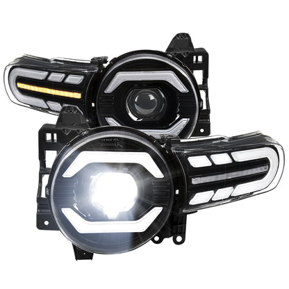 Spec-D 07-14 Toyota FJ Cruiser Headlights Full LED Sequential Black