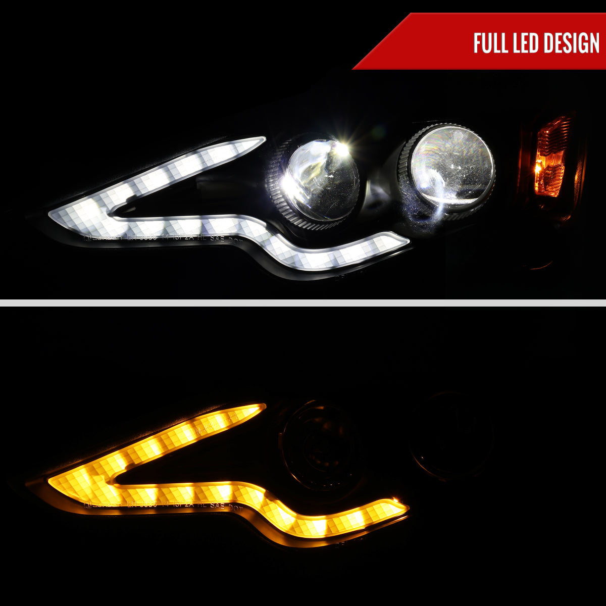 Spec-D 14-16 Lexus IS250 IS350 Project Headlights Matte Black