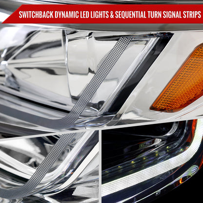 Spec-D 19-24 Chevy Malibu Full LED Sequential Headlights Chrome