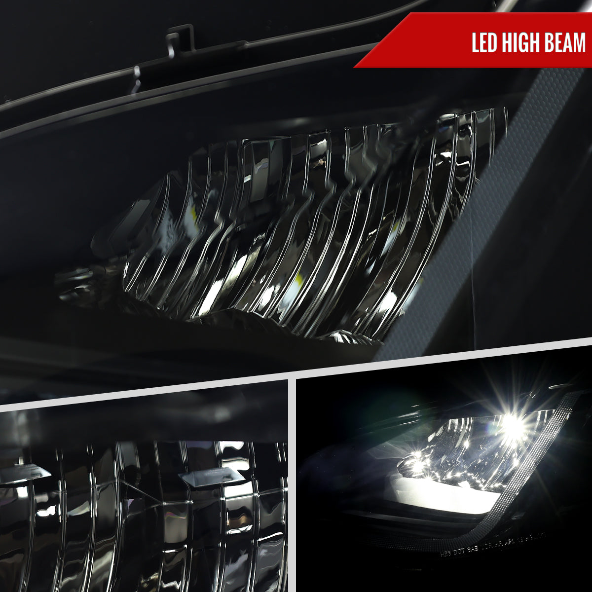 Spec-D 19-24 Chevy Malibu Full Sequential LED Headlights Black/Smoked