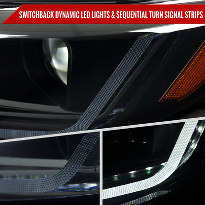 Spec-D 19-24 Chevy Malibu Full Sequential LED Headlights Black/Smoked