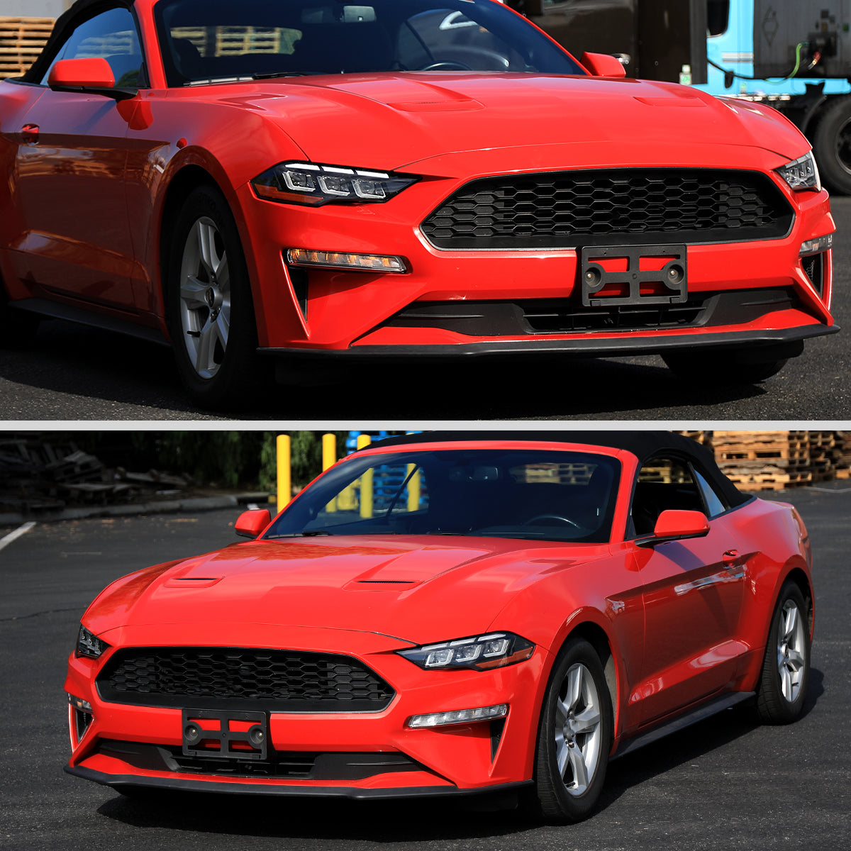 Spec-D 18-23 Mustang Pro Headlights SEQ with Start-Up Animation Black