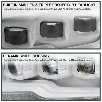 Spec-D 10-18 Ram 1500 2500 3500 /Ram Classic SEQ Pro Headlights White