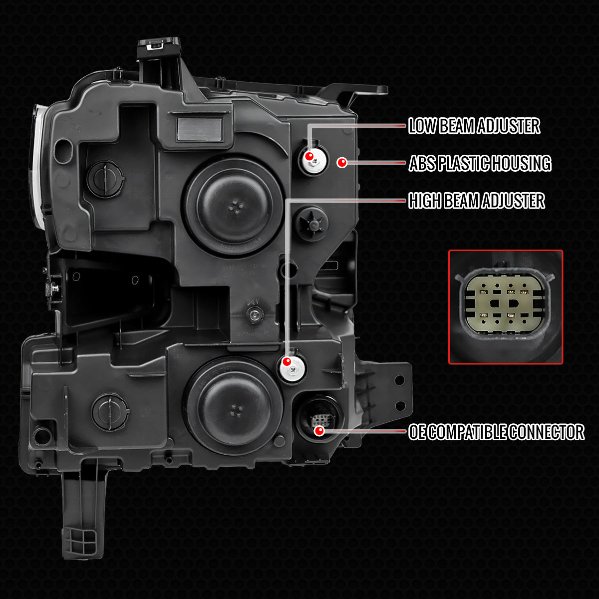 Spec-D 19-21 Chevy Silverado 1500 Headlights with SEQ Turns Black