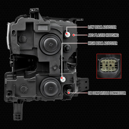 Spec-D 19-21 Chevy Silverado 1500 Headlights with SEQ Turns Black