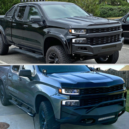 Spec-D 19-21 Chevy Silverado 1500 Headlights with SEQ Turns Black
