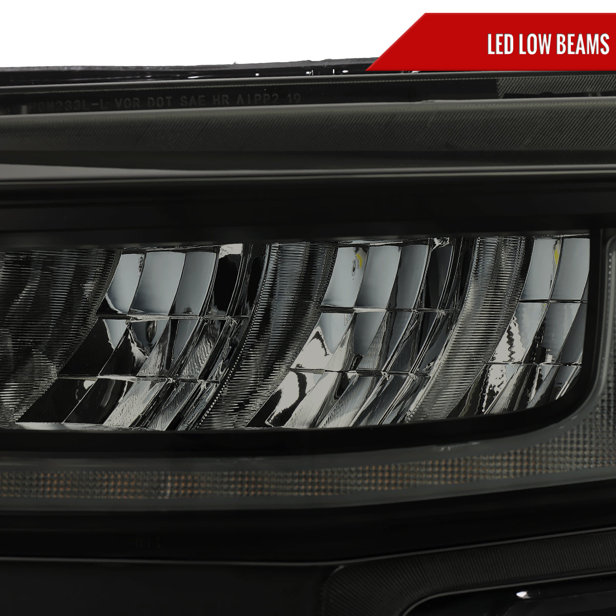 Spec-D 19-21 Silverado 1500 Pro Headlights with SEQ Turn Black/Smoked