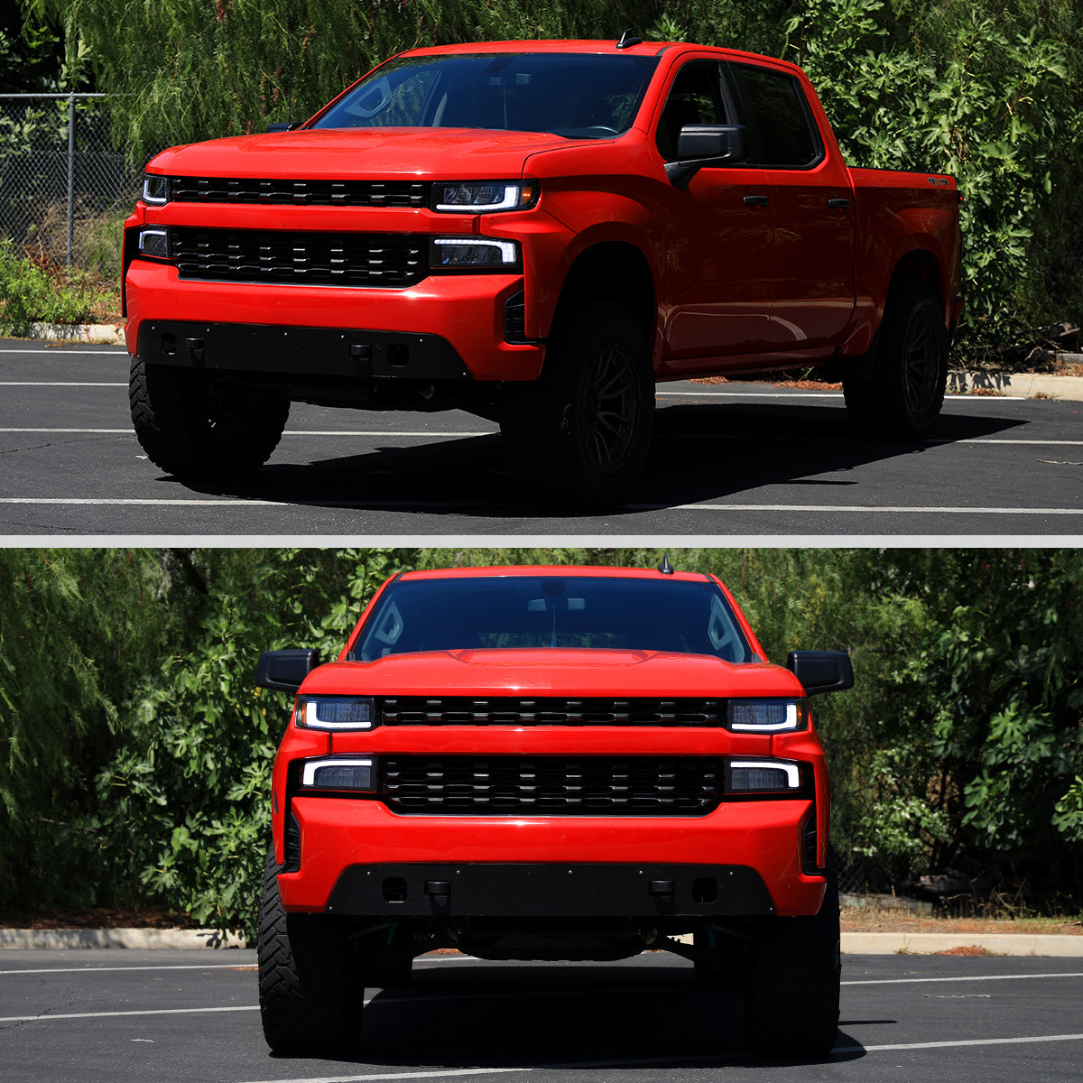 Spec-D 19-21 Silverado 1500 Pro Headlights with SEQ Turn Black/Smoked