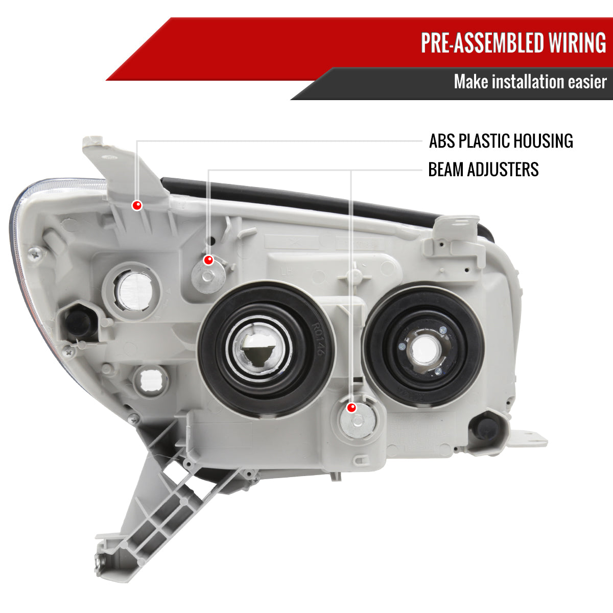 Spec-D 06-09 4Runner SR5 Ltd Projector Headlights Chrome