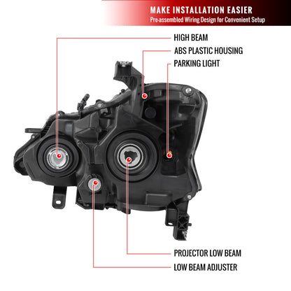 Spec-D 13-15 Nissan Altima Passenger Projector Chrome Replacement
