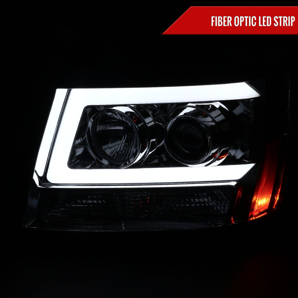 Spec-D 07-13 Avalanche 07-14 Tahoe/Suburban C-Bar Headlights Chrome