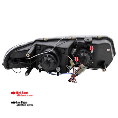 Spec-D 97-00 Chrysler Sebring Halo Projector Headlights Black