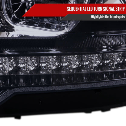 Spec-D 09-11 Benz W164 ML-Class Sequetial LED Headlights Black/Smoked