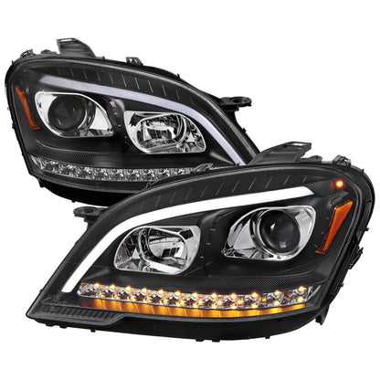 Spec-D 09-11 Benz W164 ML-Class Sequetial LED Headlights Black
