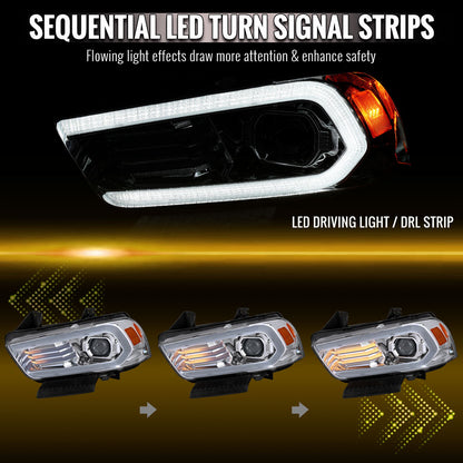 Spec-D 11-14 Dodge Charger Projector HID Headlight Chrome