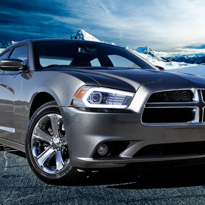 Spec-D 11-14 Dodge Charger Projector HID Headlight Chrome