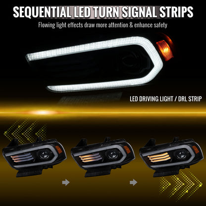 Spec-D 11-14 Dodge Charger Projector HID Headlight Black