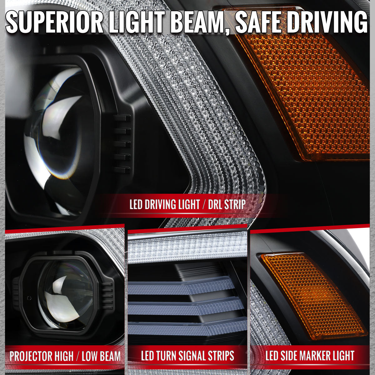 Spec-D 11-14 Dodge Charger Projector HID Headlight Black