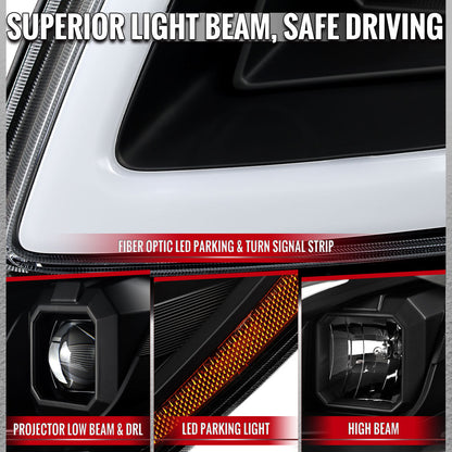 Spec-D 05-10 Cobalt Pontiac G5/Pursuit Headlights LED Bar Matte Black