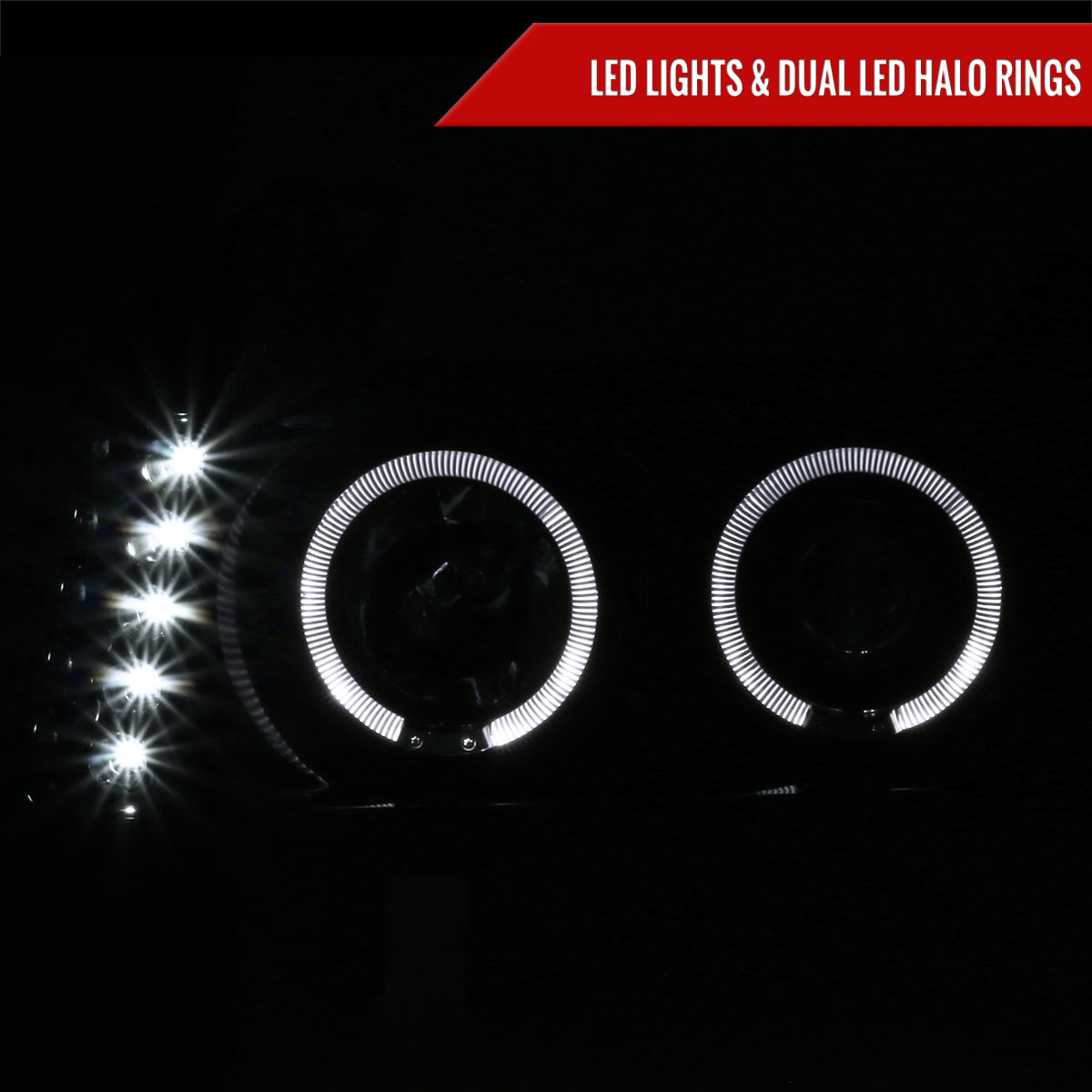 Spec-D 04-12 GMC Canyon/ Colorado Halo Headlights Black/Smoked