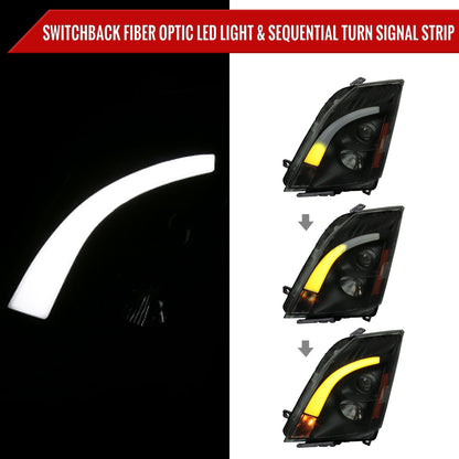 Spec-D 08-14 Cadillac CTS Sequential LED Headlights Black/Smoked