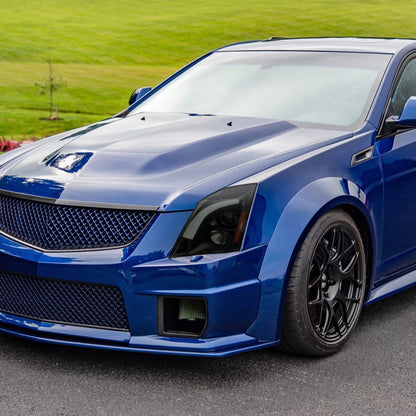 Spec-D 08-14 Cadillac CTS Sequential LED Headlights Black/Smoked