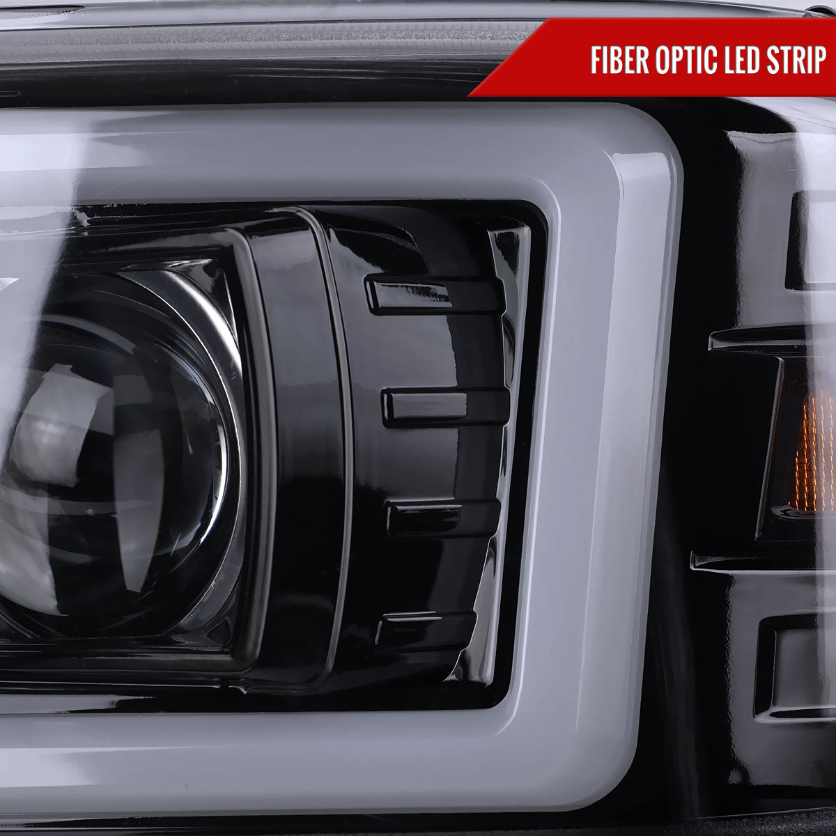 Spec-D 00-06 GMC Sierra/Denali/Yukon LED Strip Headlights Black/Smoked
