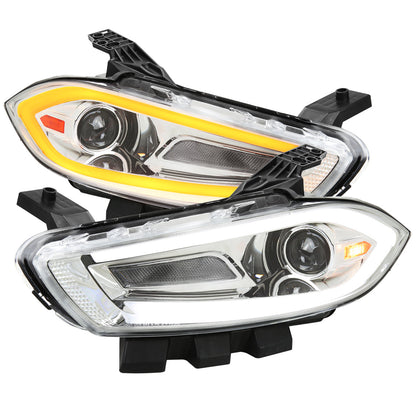 Spec-D 13-16 Dodge Dart Headlights Sequential LED Chrome