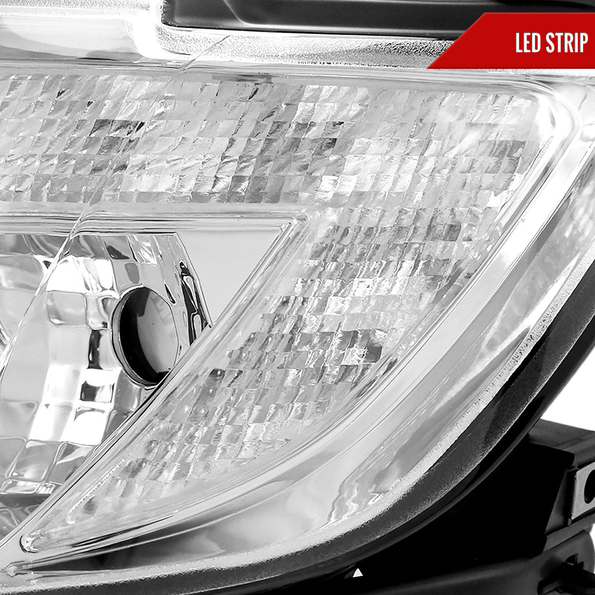 Spec-D 07-10 Ford Edge Halo Projector Headlights LED Strip Chrome