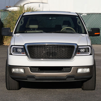 Spec-D 04-08 Ford F150/06-08 Lincoln Mark LT Headlights LED Bar Black