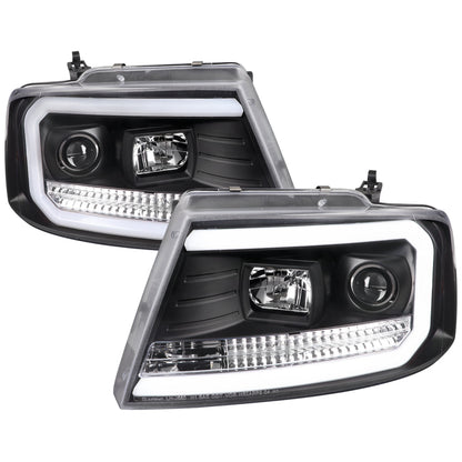 Spec-D 04-08 Ford F150/06-08 Lincoln Mark LT Headlights LED Bar Black